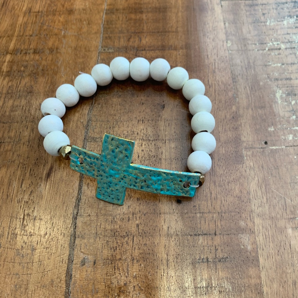 Hand Crafted Cross Bracelet 2/$20 or 3/$25 - Picture 1 of 5